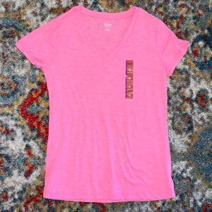 Mossimo Boyfriend V Neck Tee Pink XL NWT
